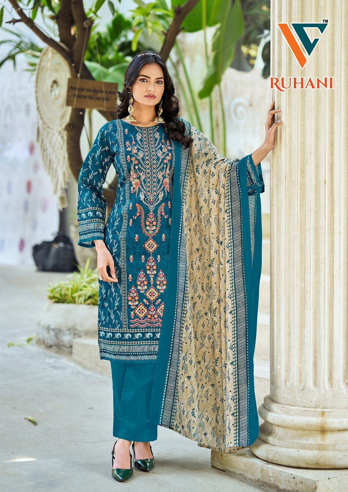 Ruhani Vol 41 Vandana Creation Mix Cotton Karachi Salwar Suits Manufacturer Gujarat