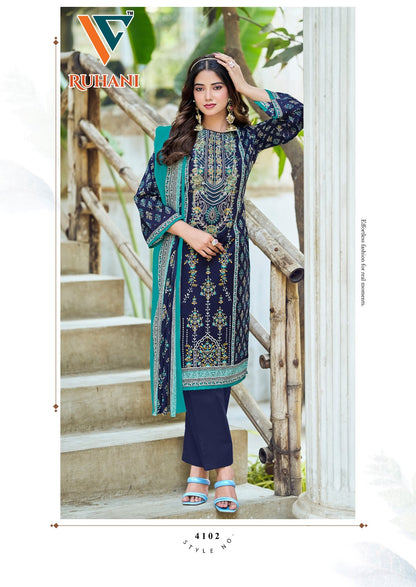Ruhani Vol 41 Vandana Creation Mix Cotton Karachi Salwar Suits Manufacturer Gujarat