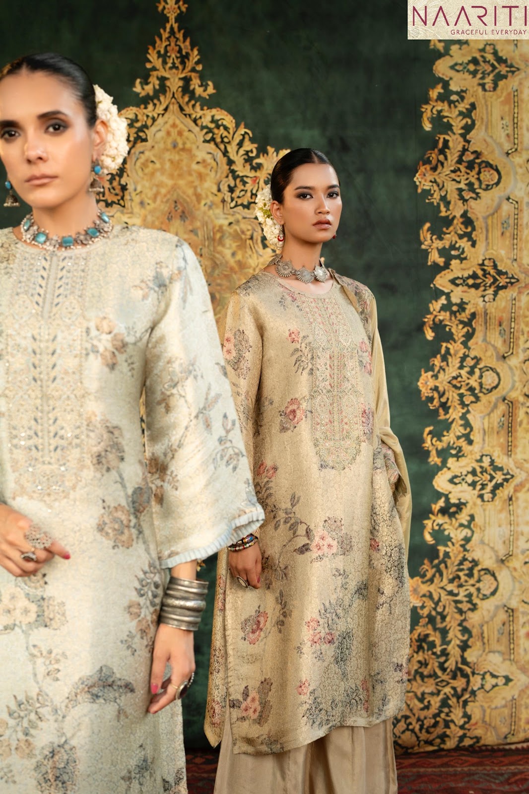 Ruhaniya Naariti Pure Silk Plazzo Style Suits Exporter Gujarat