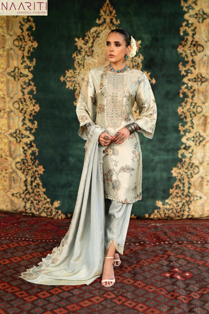 Ruhaniya Naariti Pure Silk Plazzo Style Suits Exporter Gujarat