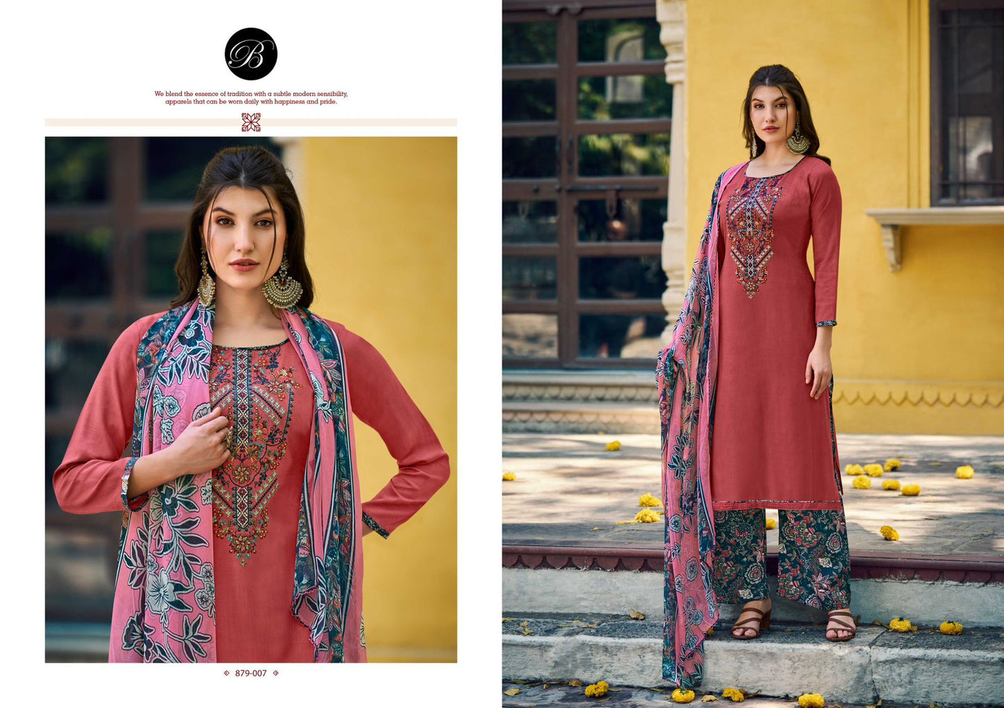 Ruhaniyat 879 Series Belliza Designer Studio Viscose Rayon Salwar Suits Wholesaler Ahmedabad