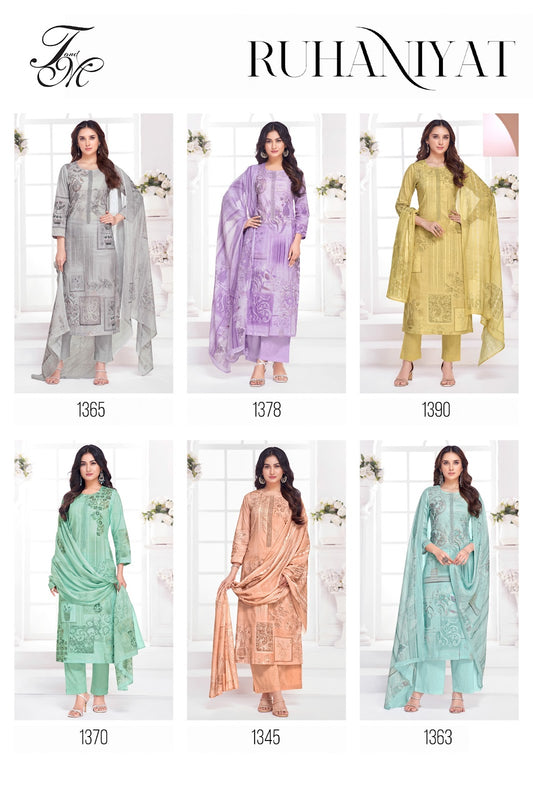 Ruhaniyat Tm Pure Cotton Pant Style Suits Manufacturer Ahmedabad