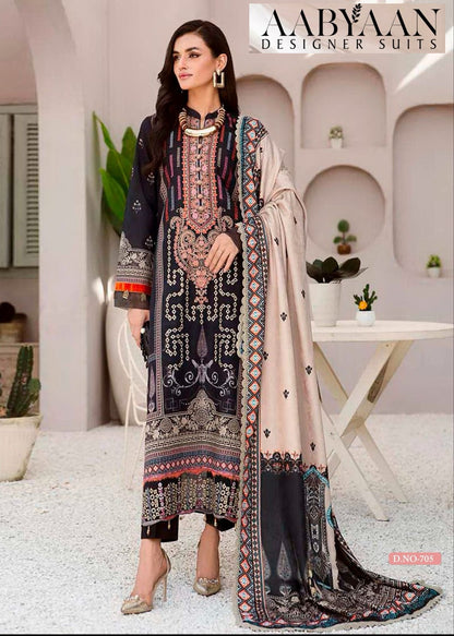 Ruhaniyat Vol 7 Luxury Cotton Collection Aabyaan Karachi Salwar Suits Manufacturer