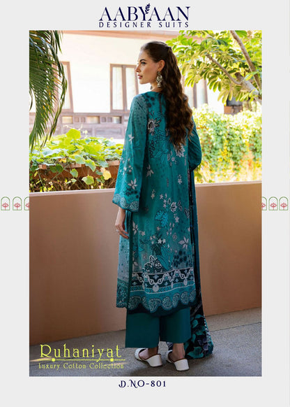 Ruhaniyat Vol 8 Luxury Cotton Collection Aabyaan Karachi Salwar Suits Supplier Gujarat