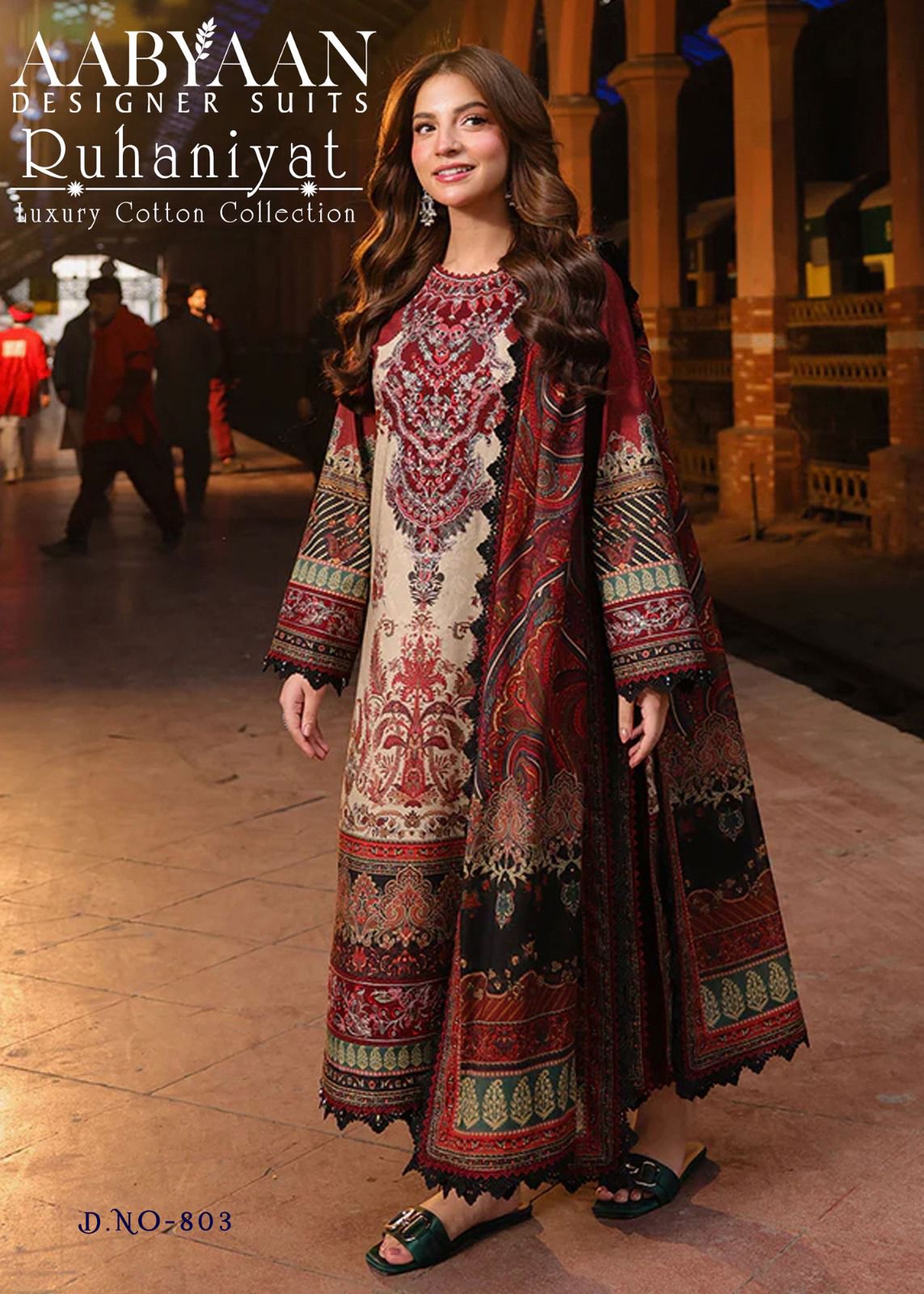 Ruhaniyat Vol 8 Luxury Cotton Collection Aabyaan Karachi Salwar Suits Supplier Gujarat