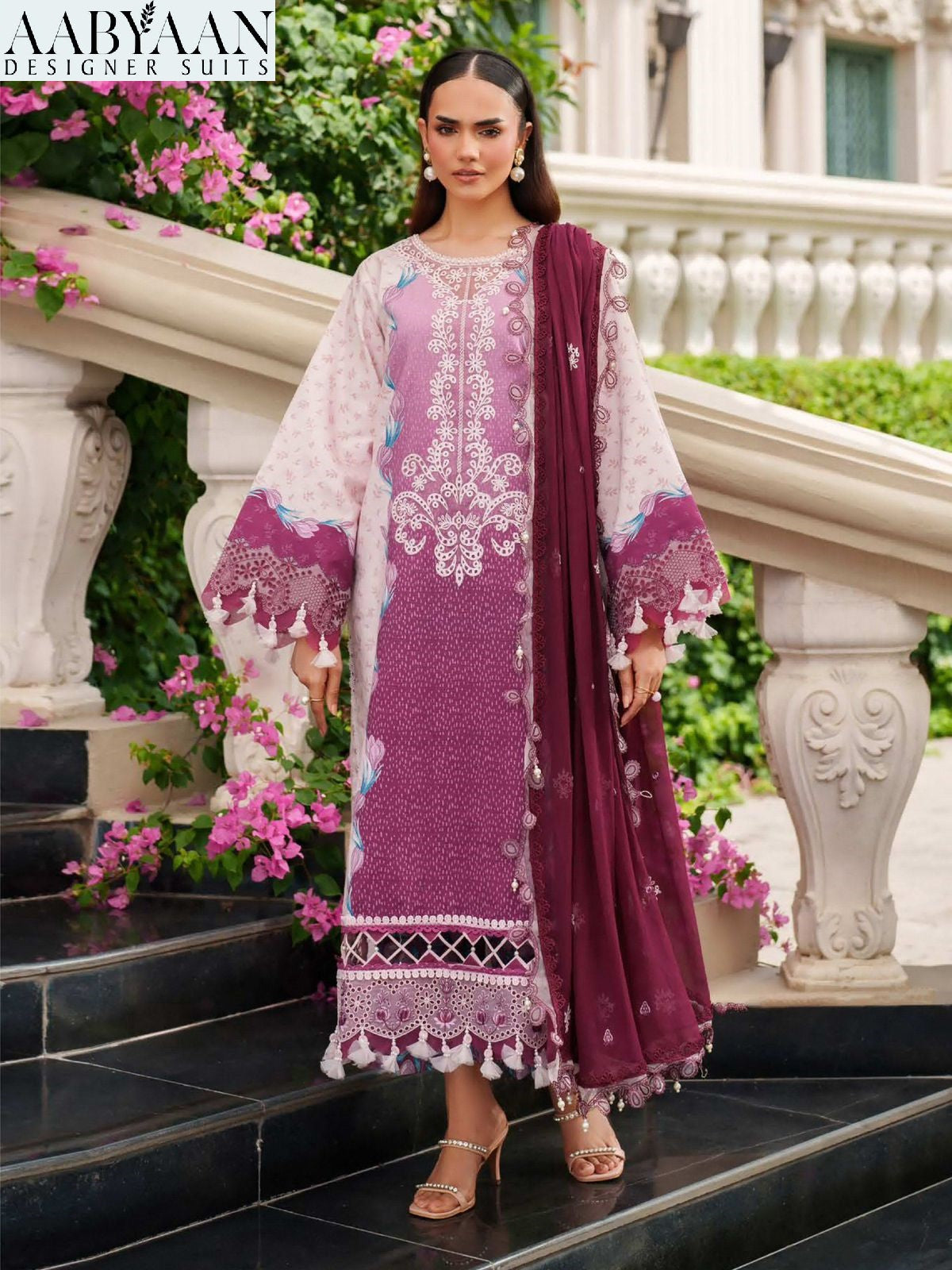 Ruhaniyat Vol 9 Aabyaan Cotton Karachi Salwar Suits Exporter