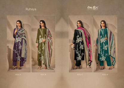Ruhaya Omtex Silk Pant Style Suits Wholesale