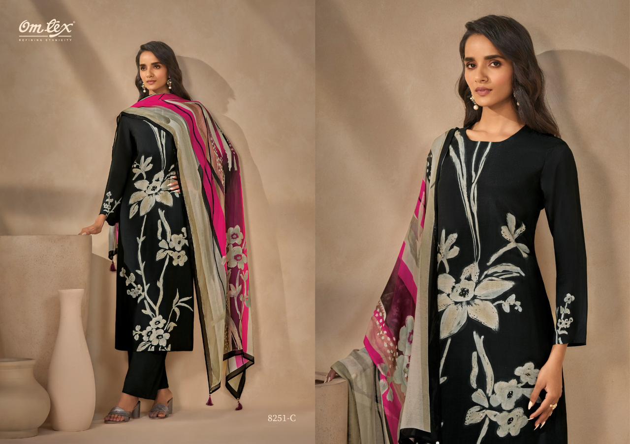 Ruhaya Omtex Silk Pant Style Suits Wholesale
