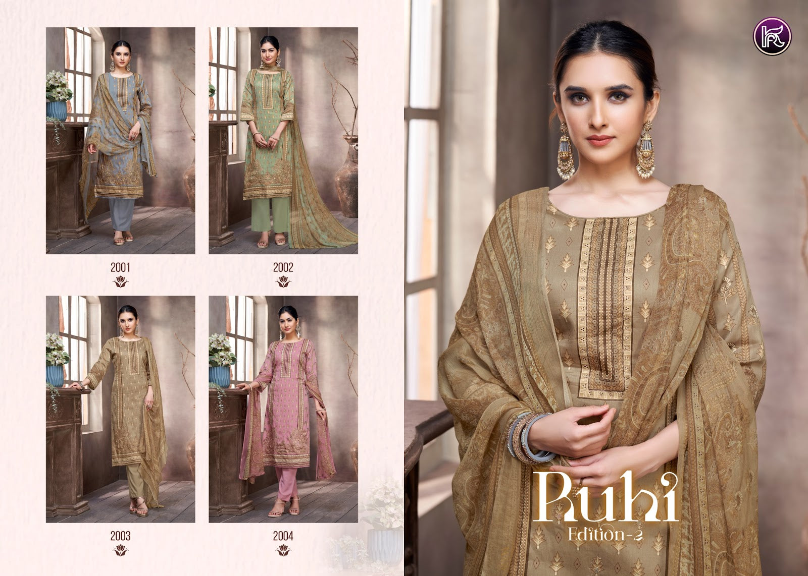 Ruhi Edition 2 Kala Fashion Jaam Print Karachi Salwar Suits Manufacturer