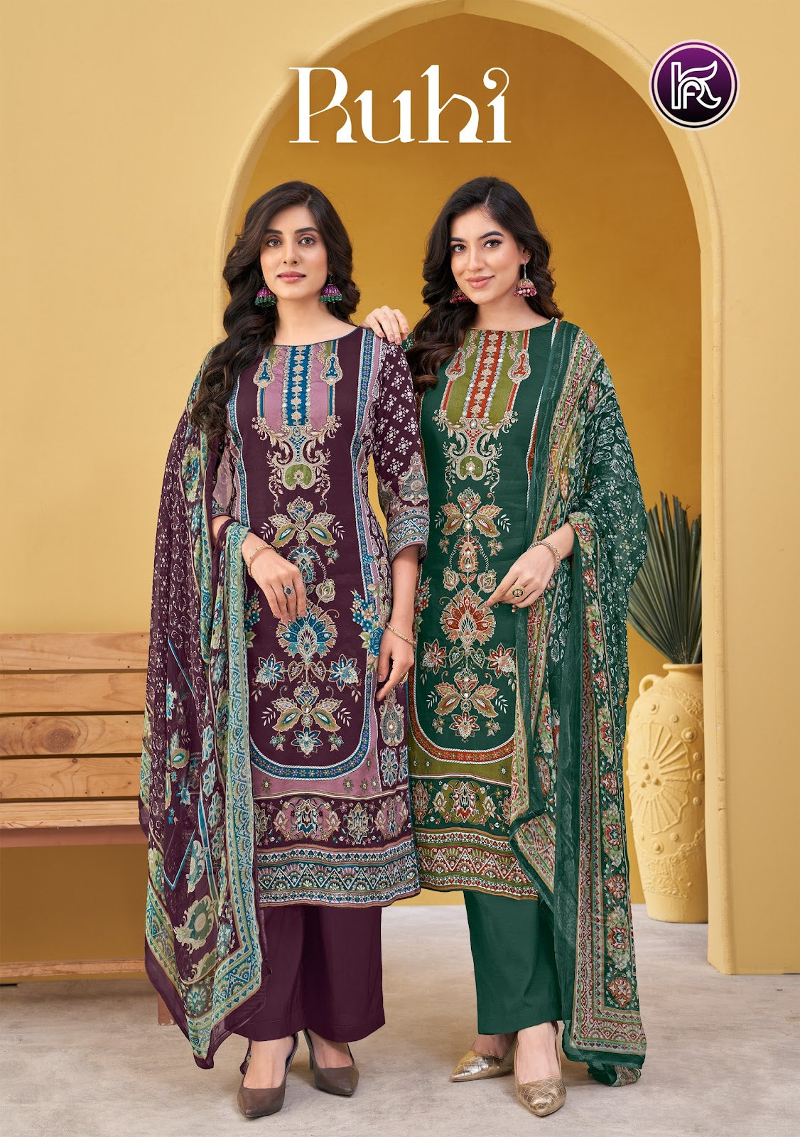 Ruhi Kala Fashion Pure Jam Karachi Salwar Suits Wholesaler India