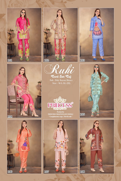 Ruhi Princess Creation Rayon Co Ord Set Exporter Gujarat