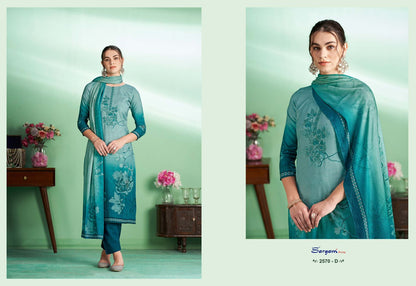 Ruhi 2570 Sargam Prints Woolen Pashmina Suits Manufacturer