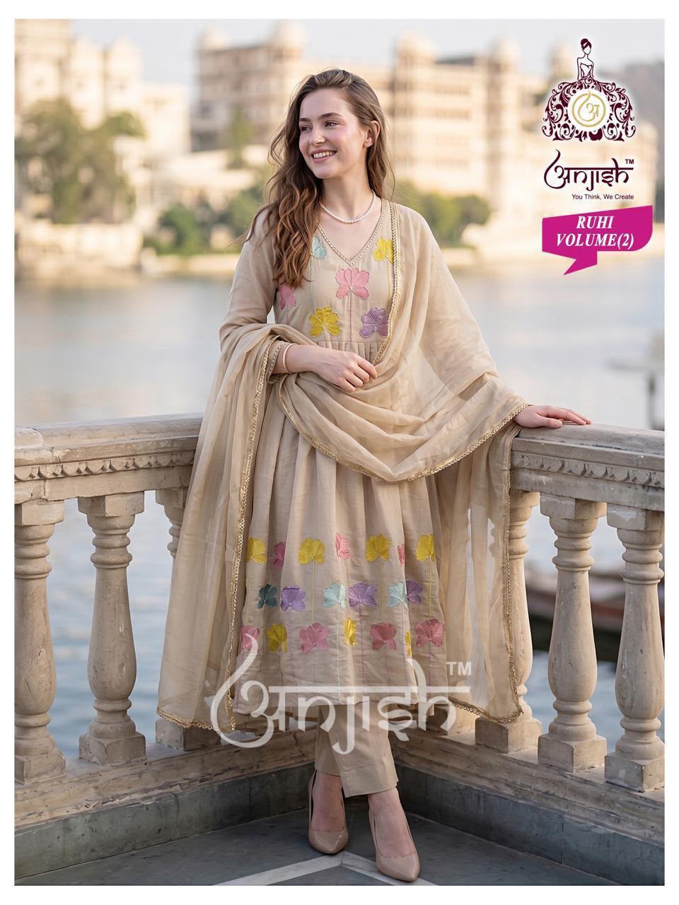 Ruhi Vol 2 Anjish Chanderi Readymade Anarkali Suits Supplier India