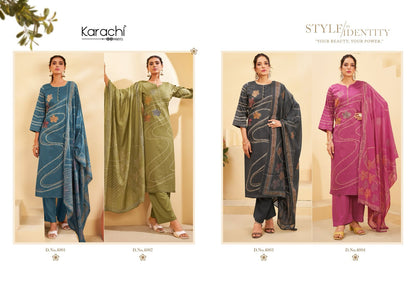 Ruhi Vol 4 Karachi Prints Jam Satin Pant Style Suits Exporter