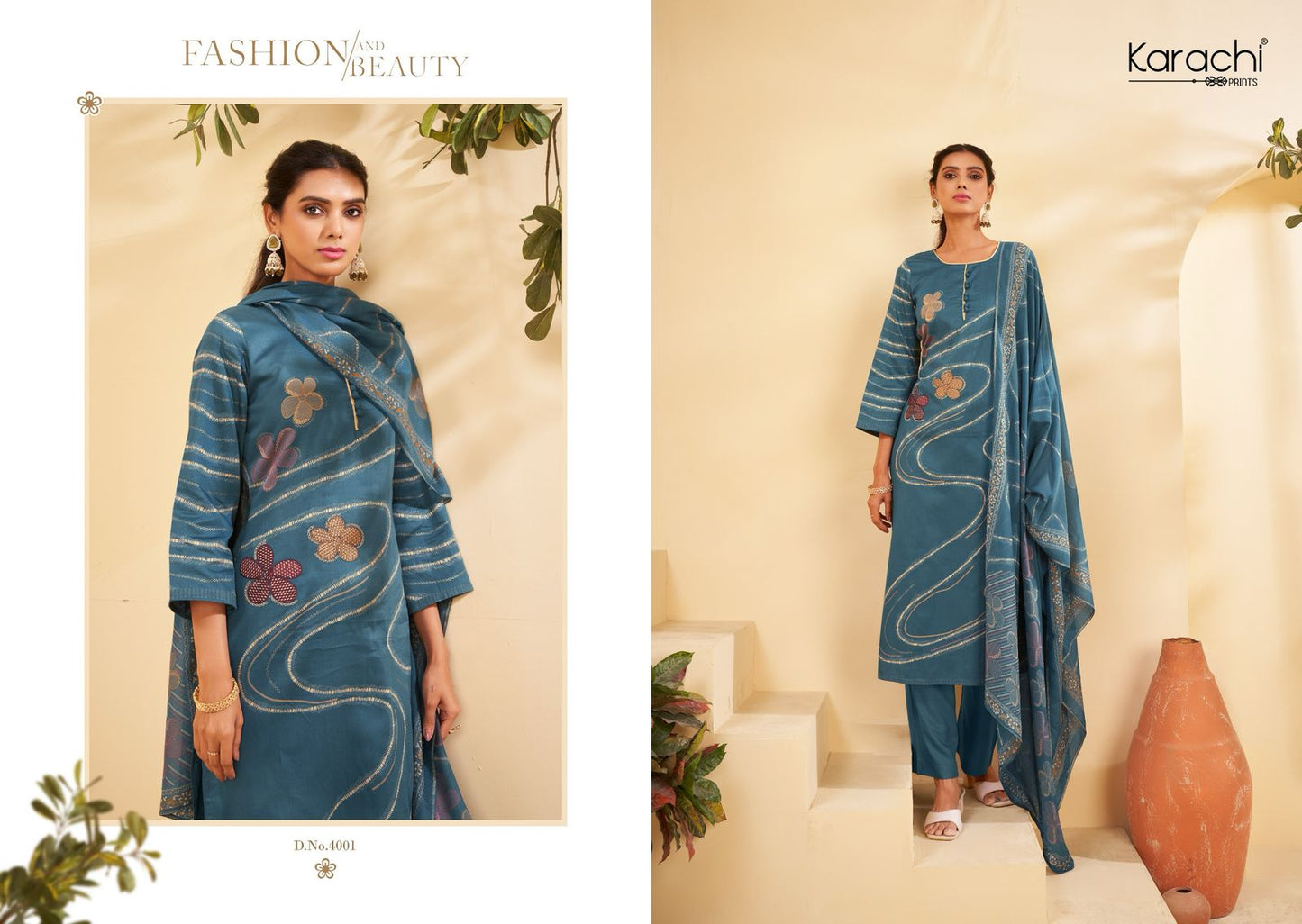 Ruhi Vol 4 Karachi Prints Jam Satin Pant Style Suits Exporter