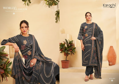 Ruhi Vol 4 Karachi Prints Jam Satin Pant Style Suits Exporter