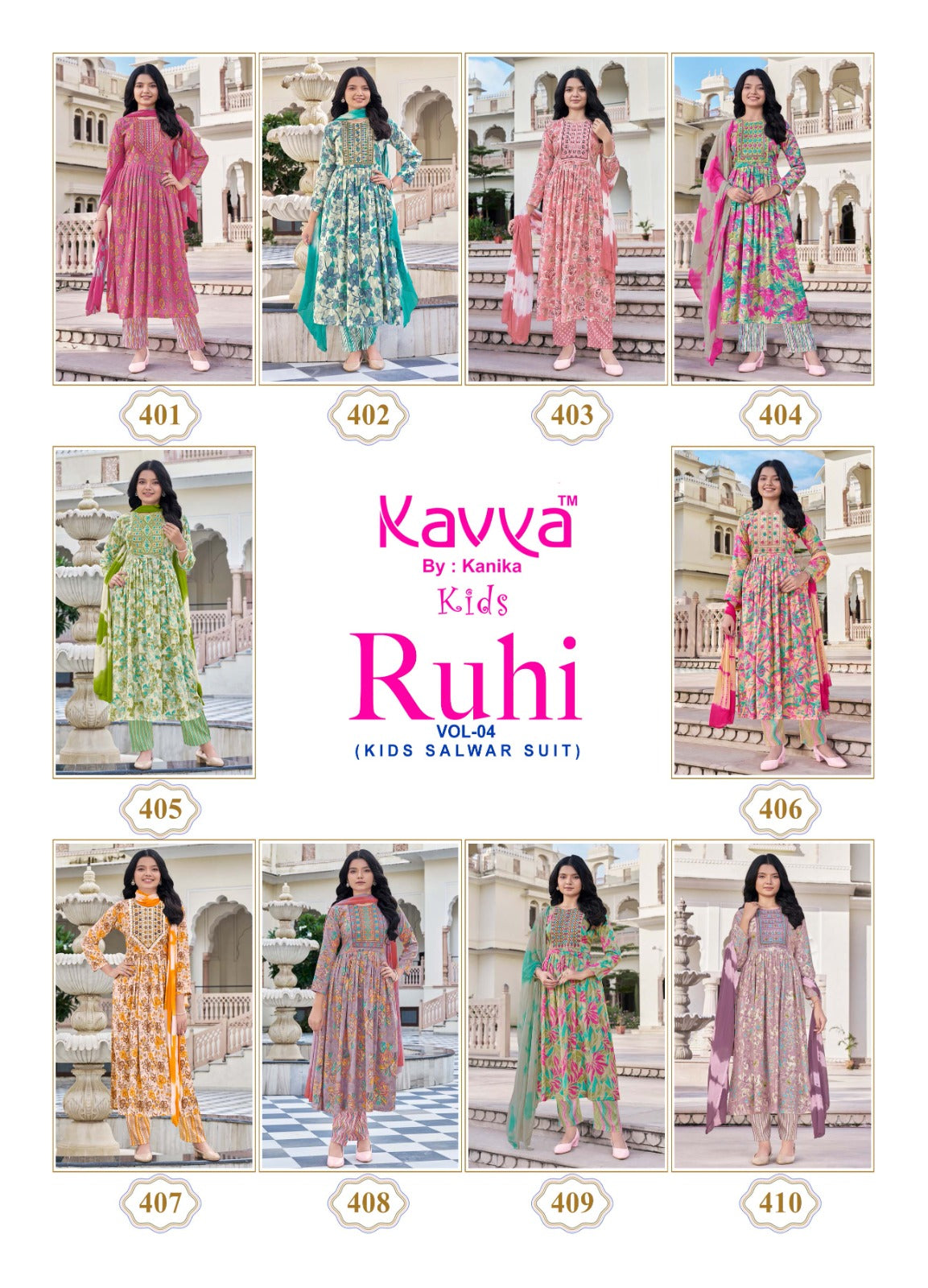 Ruhi Vol 4 Kavya Capsule Girls Readymade Pant Suits Supplier Gujarat