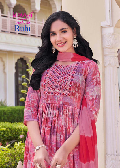 Ruhi Vol 6 Kavya Capsule Print Girls Readymade Pant Suits Wholesale Rate