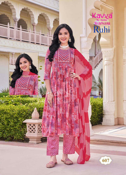 Ruhi Vol 6 Kavya Capsule Print Girls Readymade Pant Suits Wholesale Rate