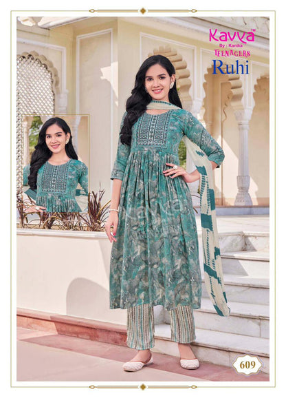Ruhi Vol 6 Kavya Capsule Print Girls Readymade Pant Suits Wholesale Rate
