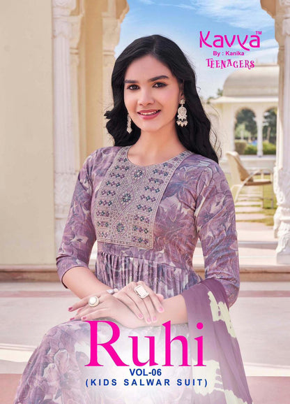 Ruhi Vol 6 Kavya Capsule Print Girls Readymade Pant Suits Wholesale Rate
