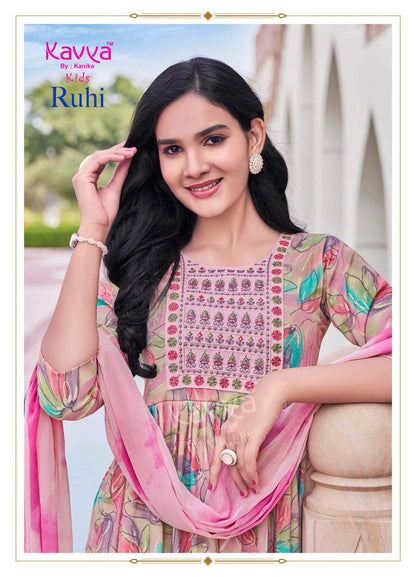 Ruhi Vol 6 Kavya Capsule Print Girls Readymade Pant Suits Wholesale Rate