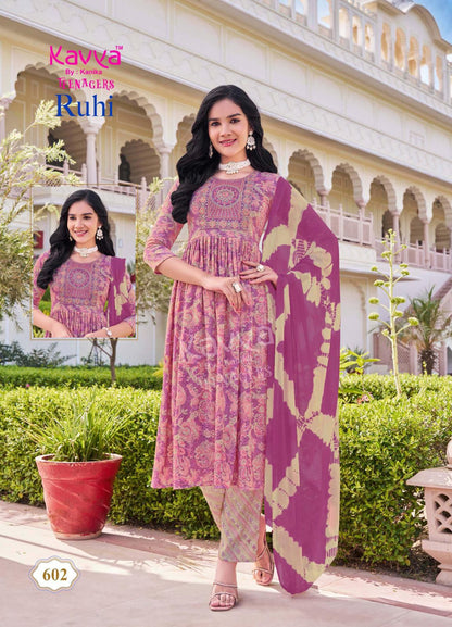 Ruhi Vol 6 Kavya Capsule Print Girls Readymade Pant Suits Wholesale Rate