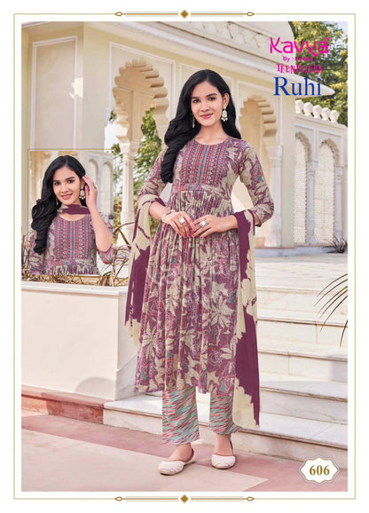 Ruhi Vol 6 Kavya Capsule Print Girls Readymade Pant Suits Wholesale Rate
