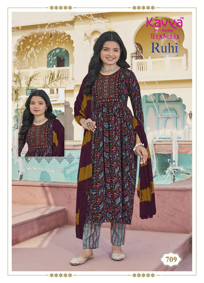 Ruhi Vol 7 Kavya Capsule Girls Readymade Pant Suits Manufacturer India