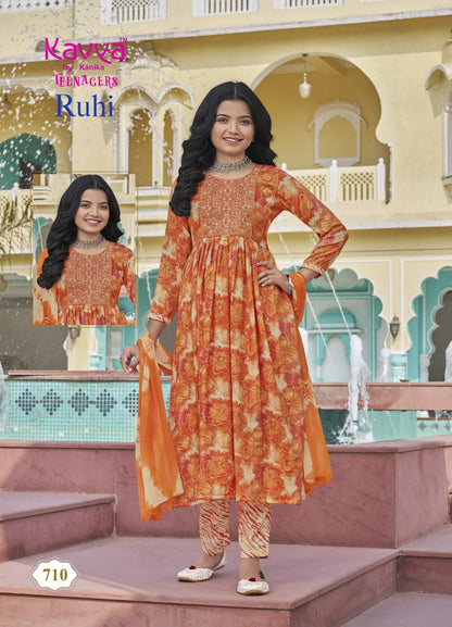 Ruhi Vol 7 Kavya Capsule Girls Readymade Pant Suits Manufacturer India