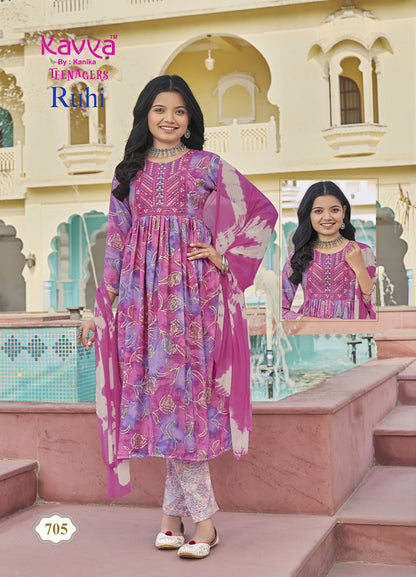 Ruhi Vol 7 Kavya Capsule Girls Readymade Pant Suits Manufacturer India