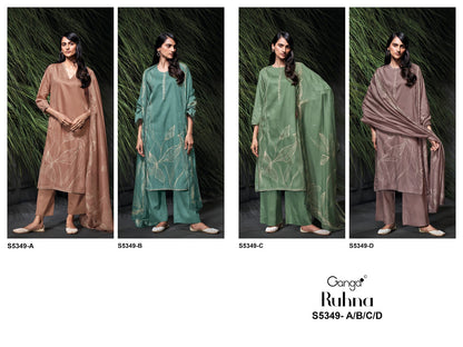 Ruhna S5349 Ganga Wool Pashmina Suits Manufacturer Gujarat