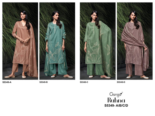 Ruhna S5349 Ganga Wool Pashmina Suits Manufacturer Gujarat