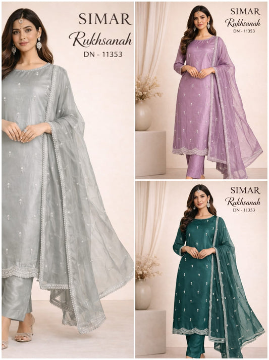 Rukhsanah Dn 11353 Simar Jimmy Choo Pant Style Suits Manufacturer India
