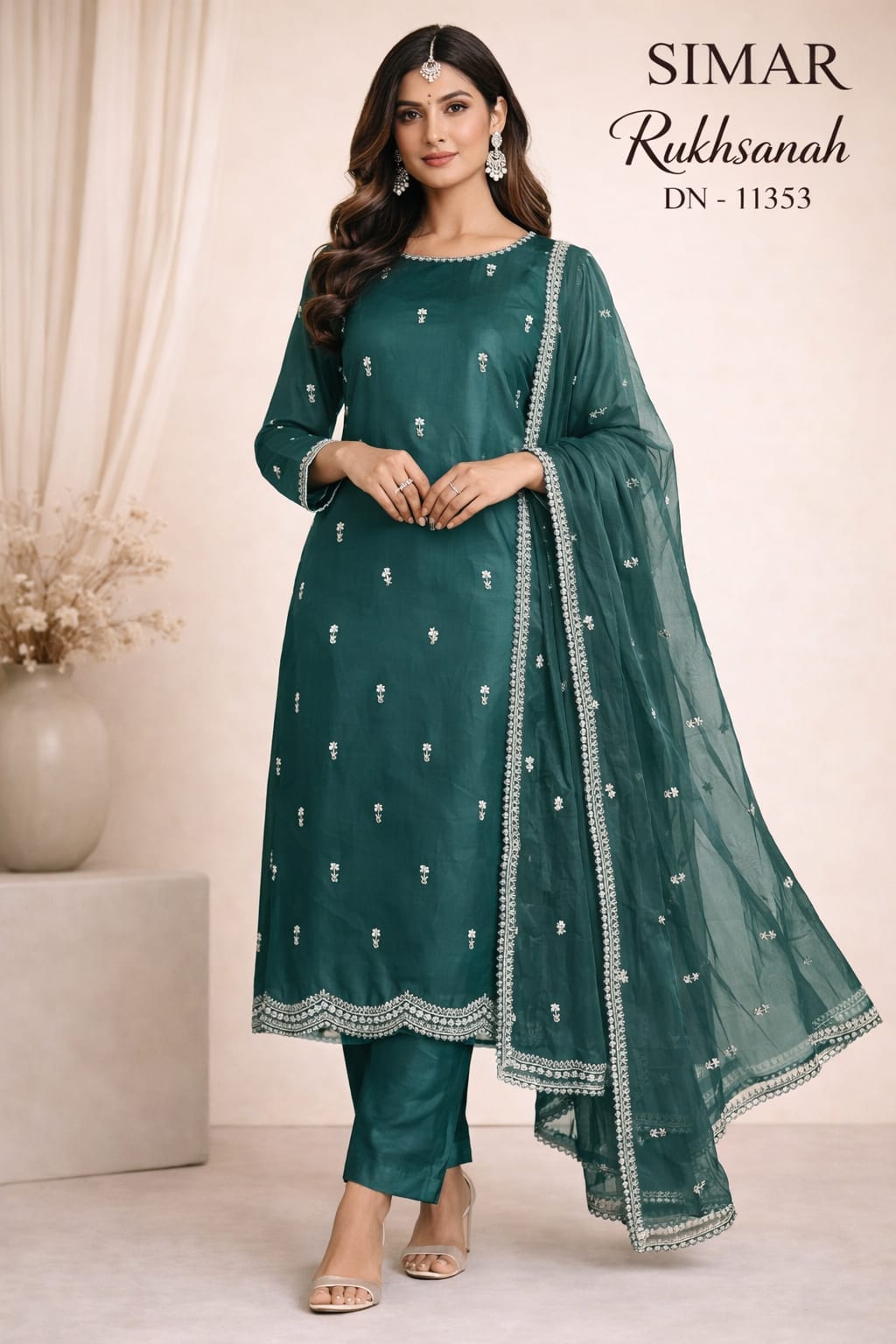Rukhsanah Dn 11353 Simar Jimmy Choo Pant Style Suits Manufacturer India