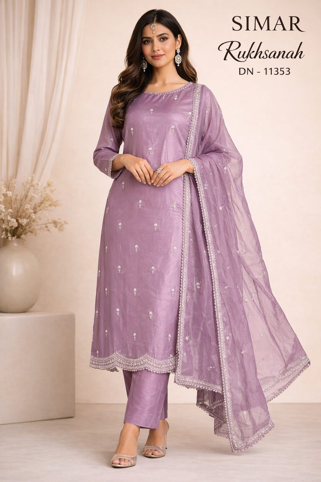 Rukhsanah Dn 11353 Simar Jimmy Choo Pant Style Suits Manufacturer India