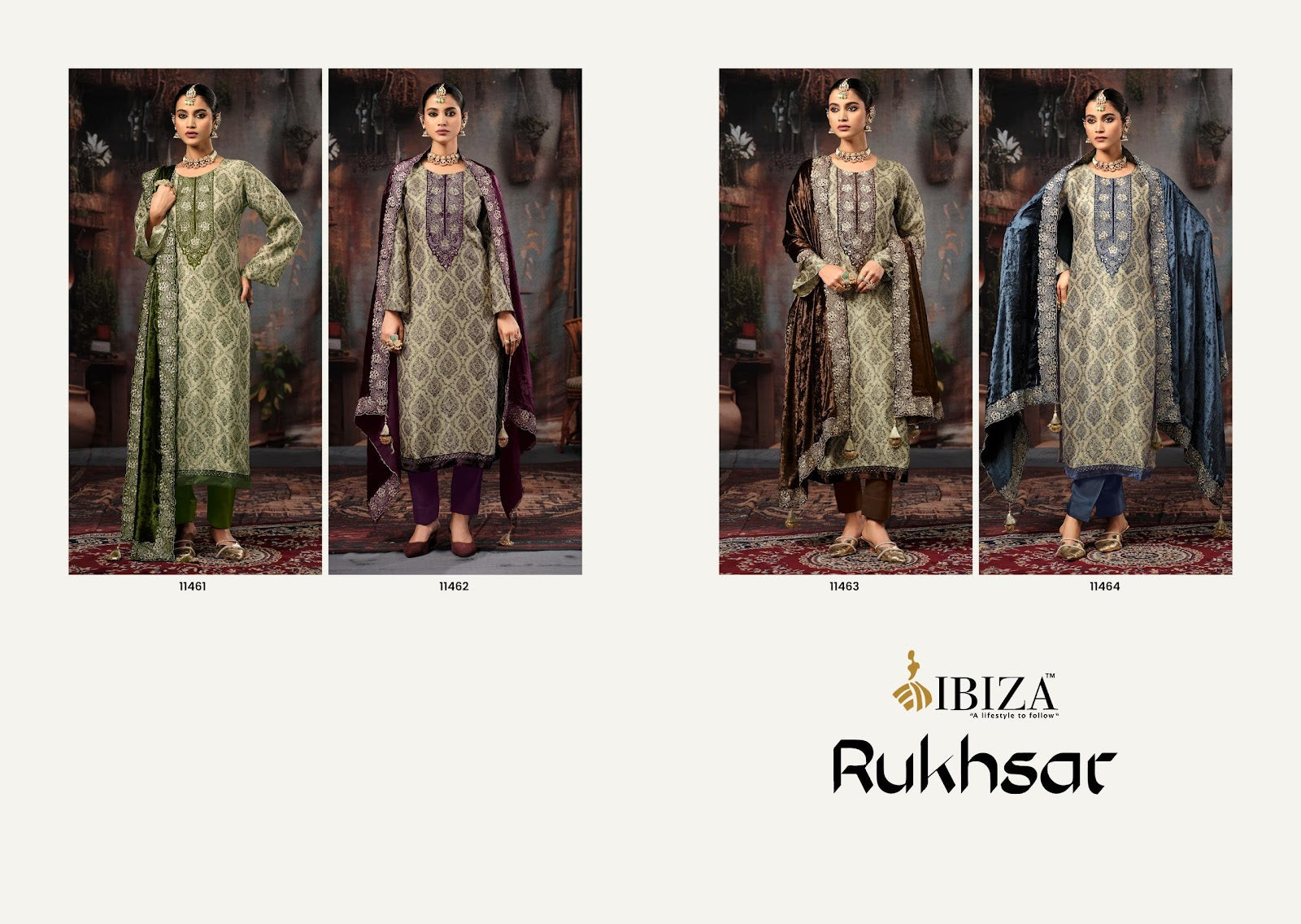 Rukhsar Ibiza Silk Velvet Suits Supplier Gujarat