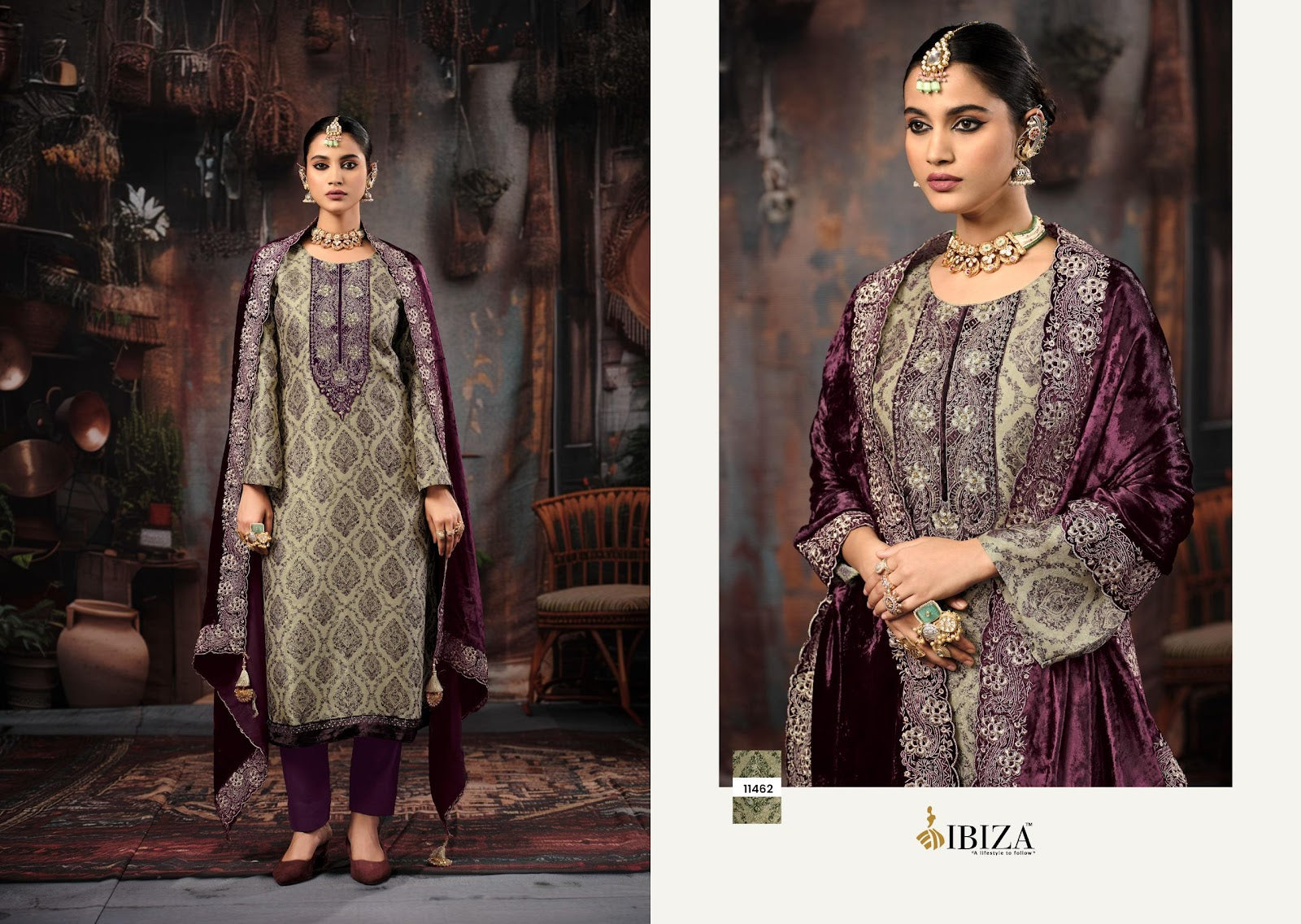 Rukhsar Ibiza Silk Velvet Suits Supplier Gujarat