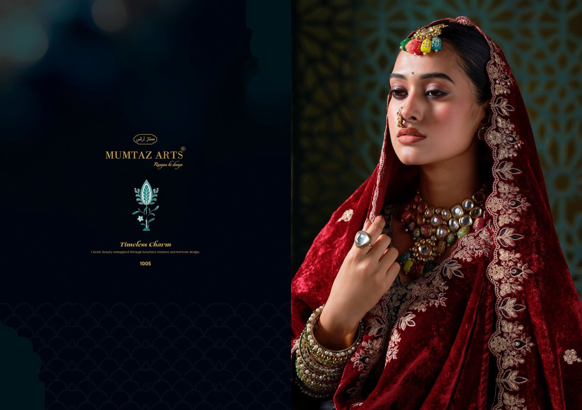 Rukhsar Mumtaz Arts Crush Velvet Suits Supplier