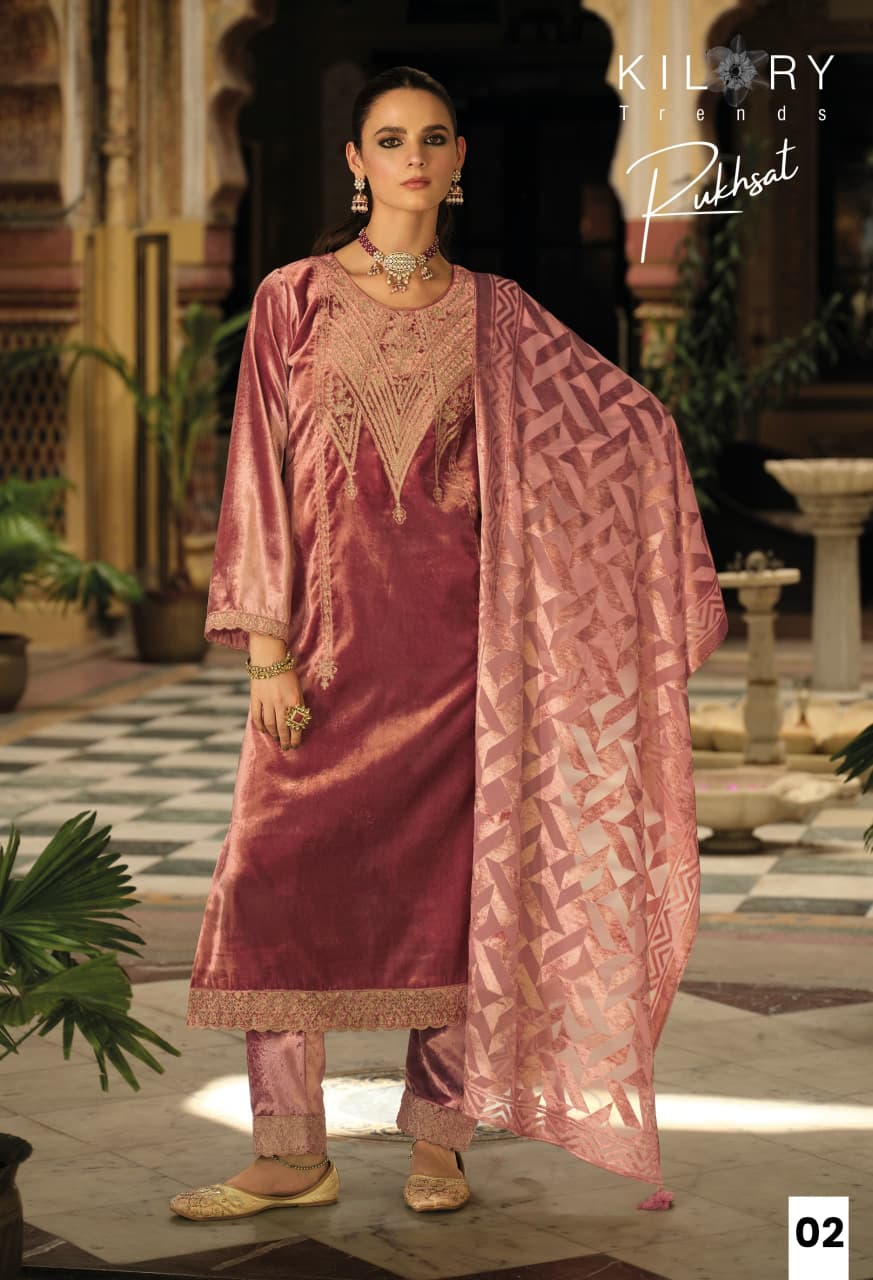 Rukhsat Kilory Velvet Suits Exporter India