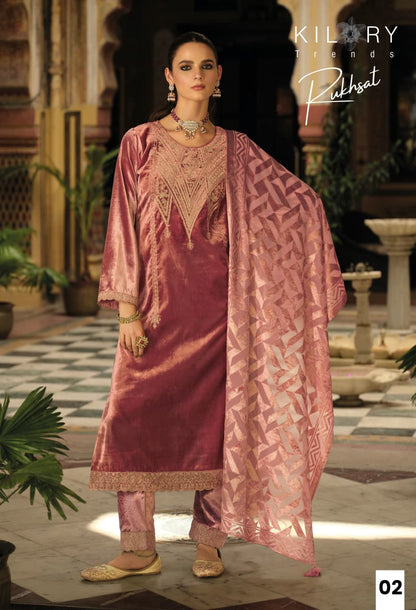 Rukhsat Kilory Velvet Suits Exporter India