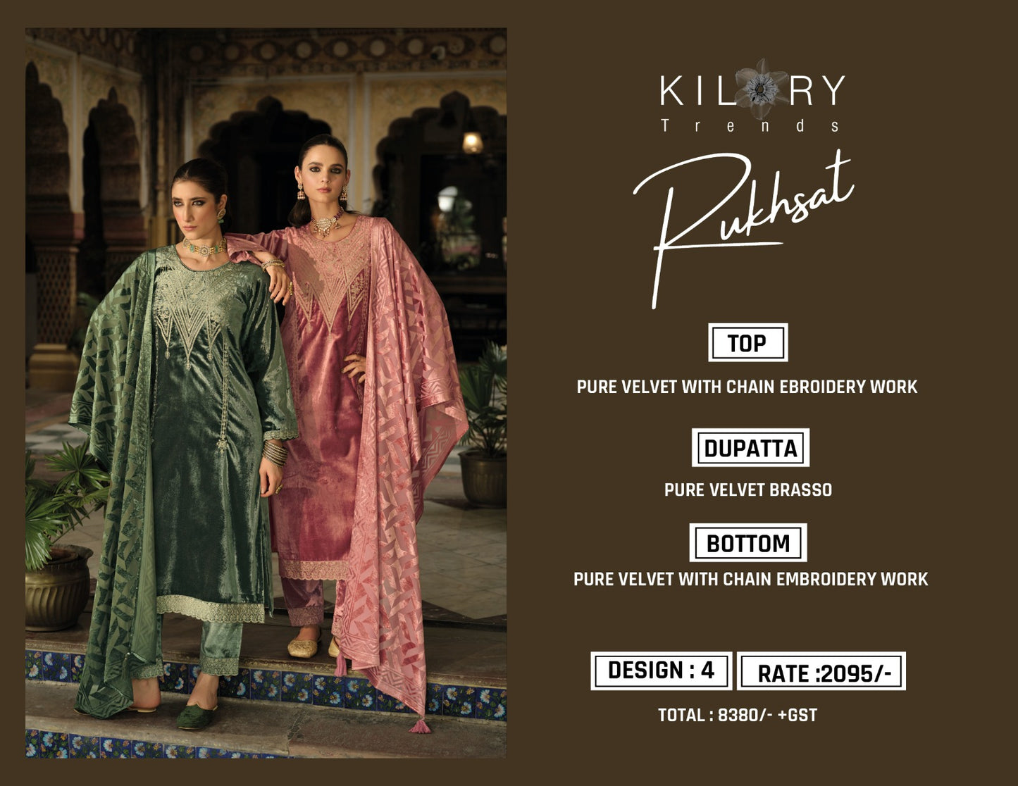Rukhsat Kilory Velvet Suits Exporter India