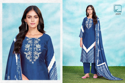 Rukmani 2009 K Cube Gaji Silk Pant Style Suits Exporter Ahmedabad