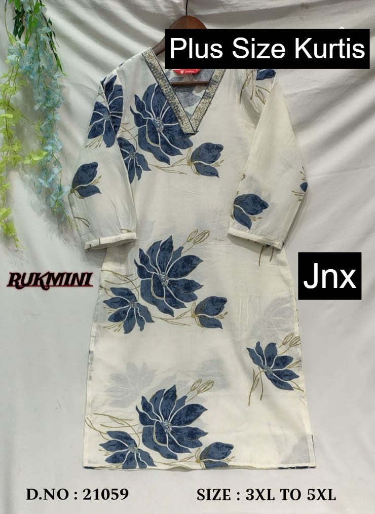 Rukmini Jnx Vertican Plus Size Kurtis Exporter Ahmedabad