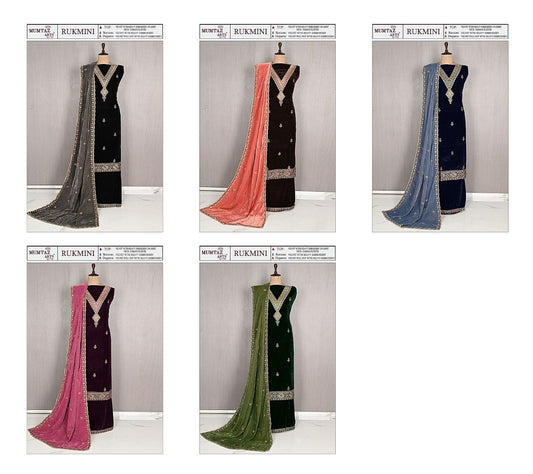 Rukmini Mumtaz Arts Velvet Suits Wholesale Price