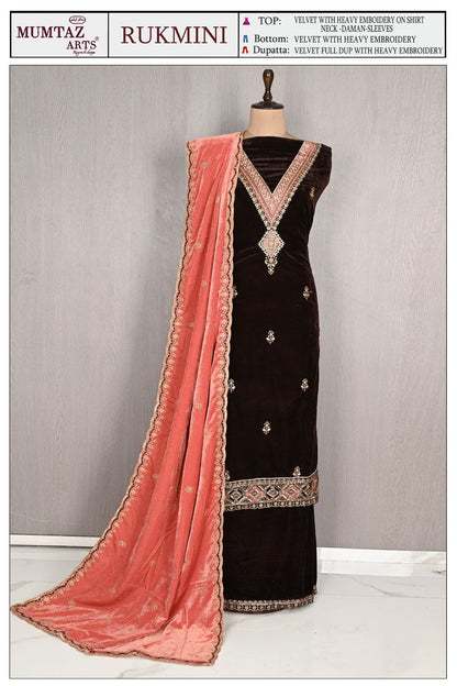 Rukmini Mumtaz Arts Velvet Suits Wholesale Price
