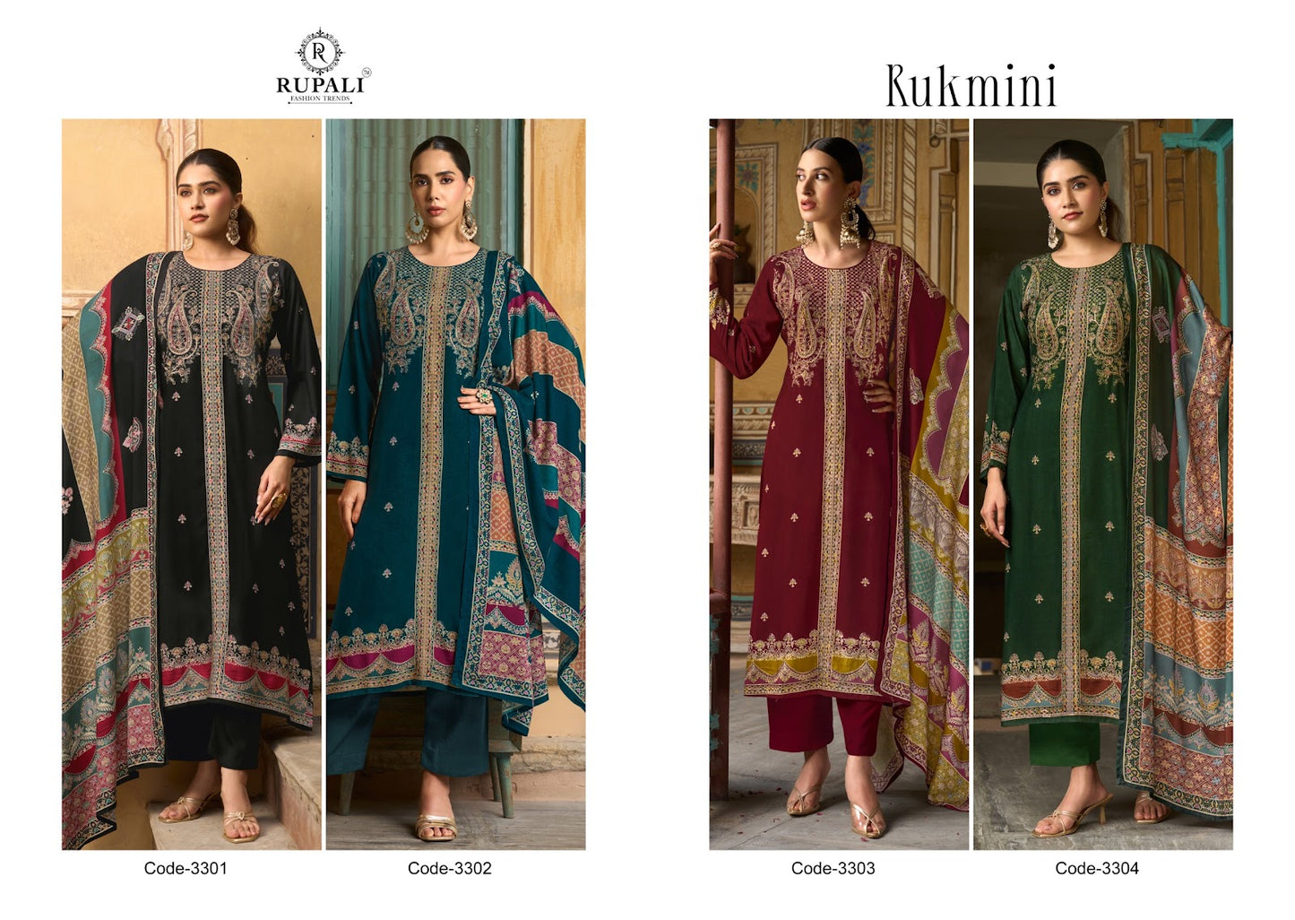 Rukmini Rupali Pashmina Suits Exporter Ahmedabad