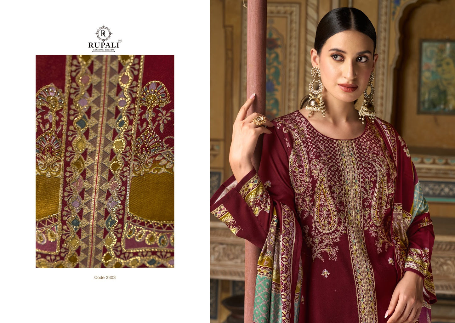 Rukmini Rupali Pashmina Suits Exporter Ahmedabad