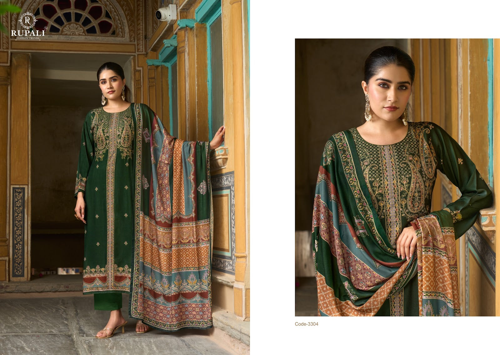 Rukmini Rupali Pashmina Suits Exporter Ahmedabad