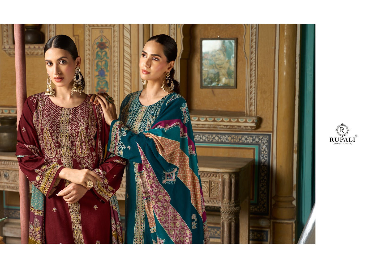 Rukmini Rupali Pashmina Suits Exporter Ahmedabad